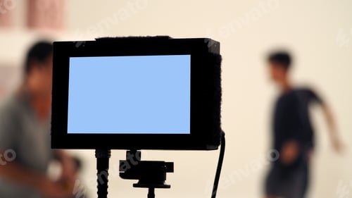 Preview: video production monitor in tv commercial shooting