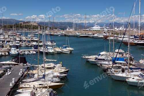 Preview: The harbor in the resort of Antibes on the Corniche de l