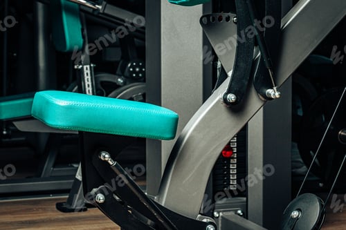 Preview: Close up photo of new gym equipment
