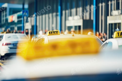 Preview: Taxi cars on the street