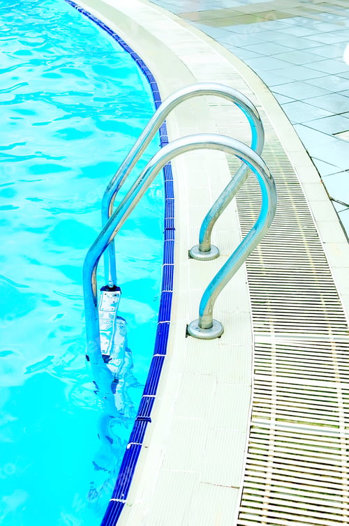 Preview: Water park slides. sunny summer day