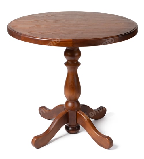 Preview: Oval wooden classic table isolated on white