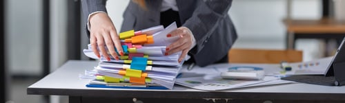 Preview: Business Documents, Auditor businesswoman checking searching document legal prepare paperwork or