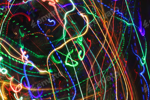 Preview: Abstract blurry background from colorful traces of lights