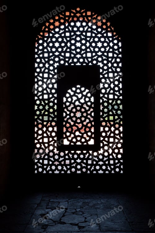Preview: Marble carved screen window at Humayun's Tomb, Delhi