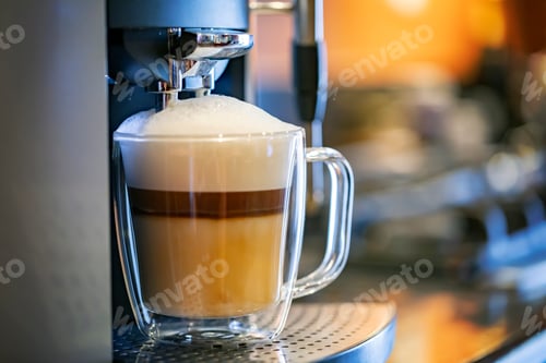 Preview: Coffee machine making coffee