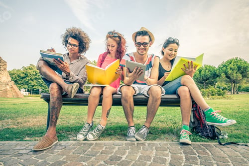 Preview: Students studying in a park
