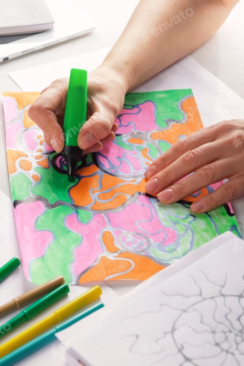 Preview: Neurographics, neurographic drawing, the method of mental health psychologist.wellness Healing, visu