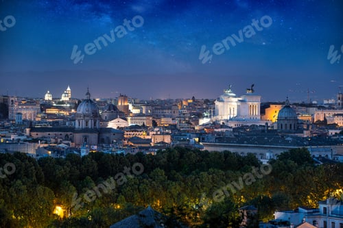 Preview: Beautiful view in Rome. Landmark photography about italian monuments