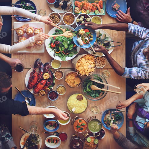 Preview: Food Buffet Catering Dining Eating Party Sharing Concept