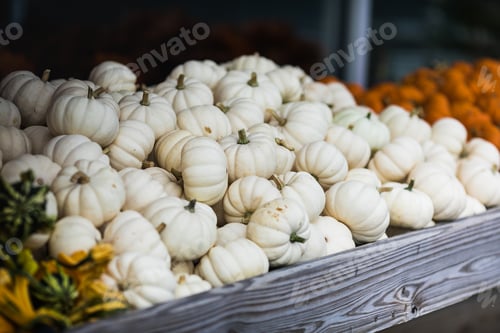 Preview: Pumpkins. Pumpkins for sale at a Pumpkin Patch. Halloween and Autumn Squash piled upon