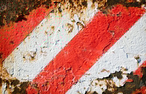 Preview: Rusty Metal with Red and White Stripes