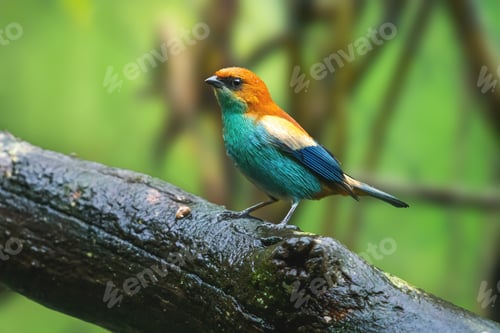 Preview: Chestnut-backed Tanager bird (Stilpnia preciosa)