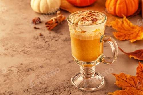 Preview: Pumpkin spice latte with whipped cream