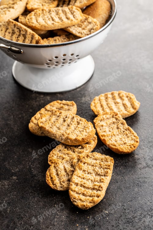 Preview: Rusk bread. Dried crispbread.