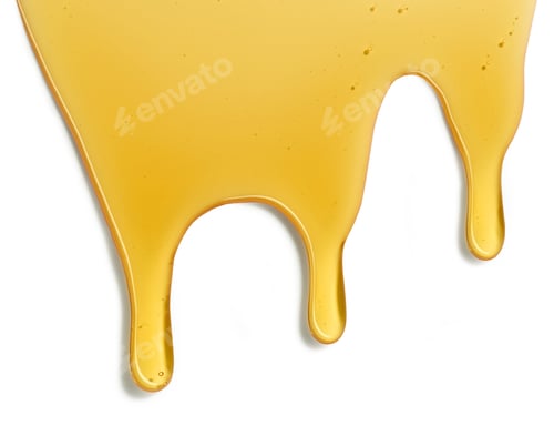 Preview: flowing honey on white background