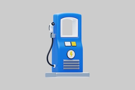 Preview: Electric vehicle charging station blue