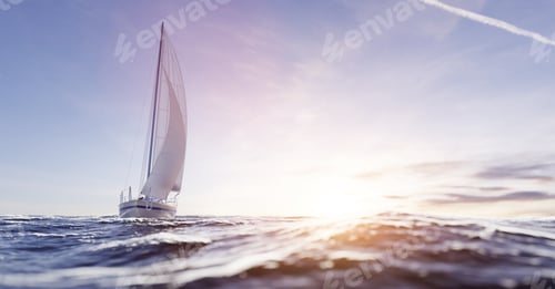 Preview: Sailing yacht on the ocean