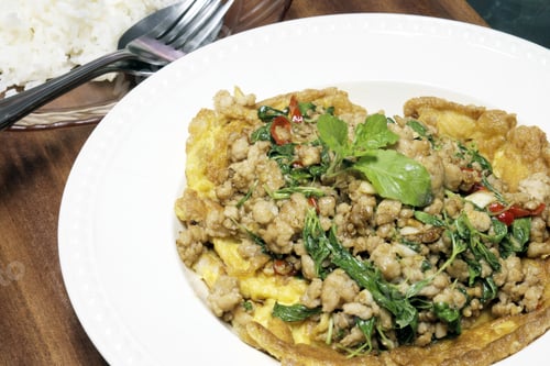 Preview: Fried Pork With Basil.