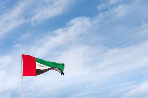 Preview: UAE flag waving in the sky
