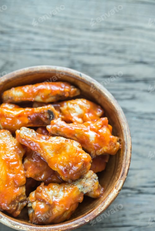 Preview: Bowl of buffalo chicken wings