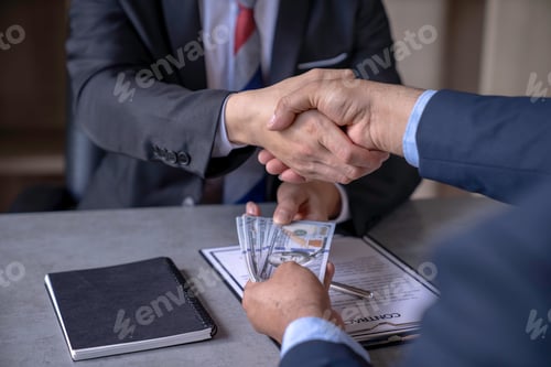Preview: businessman or corrupt politician and willing to accept bribes given in dollar cash To do illegal bu