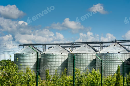 Preview: storage of cereals, agro granary. Agricultural business.