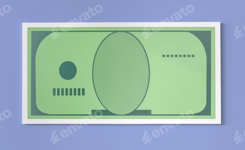 Preview: Paper money with design space icon