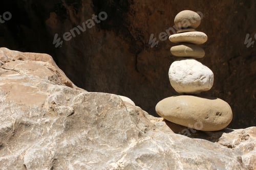 Balanced Rocks in Nature's Serene Environment