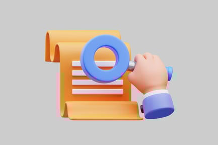 Preview: Sophisticated Hand Holding a Unique Magnifying Glass