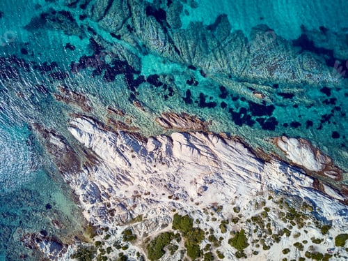 Preview: Beautiful rocky coastline aerial view