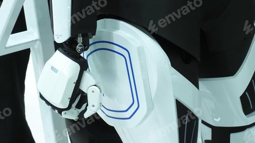 Preview: A close up view of a robotic hand.