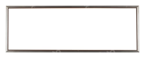 Preview: Metal rectangular frame for panoramic painting or picture isolated on a white background