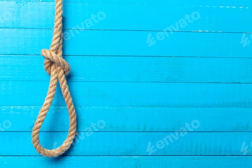 Preview: ship rope on wooden background