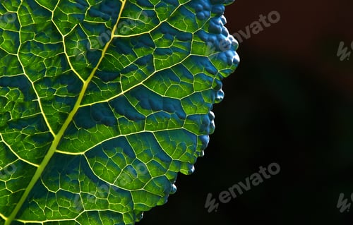 Preview: The natural pattern of the green leaf of kale