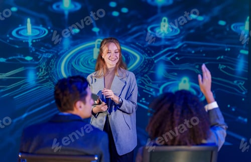 Preview: Discussion on technology with audience participation at a conference in fall