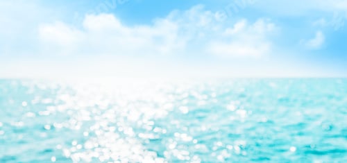 Preview: Summer sea with sparkling waves and blue sunny sky