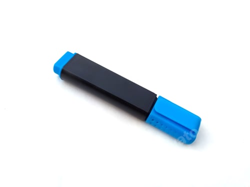 Preview: black and blue marker isolated