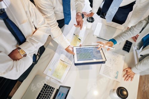 Preview: Business people discussing marketing plan