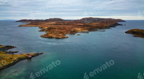 Preview: Coast on East Coast of Atlantic Ocean. Aerial Nature Background.