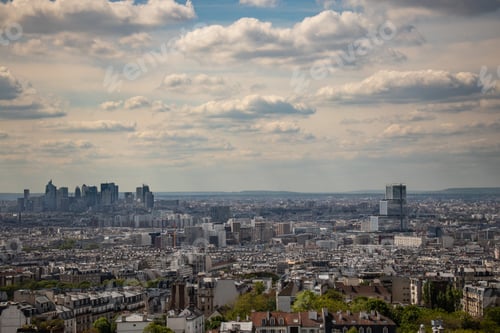 Preview: Aerial view of Paris business district