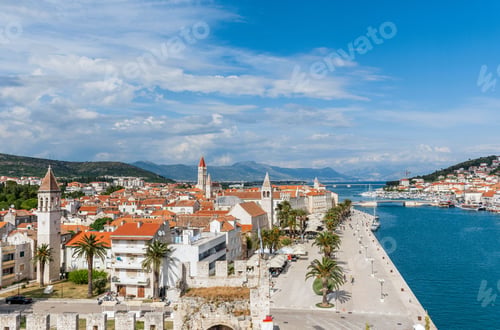Preview: Beautiful view of seaside town of Trogir in Croatia on the coast of the Adriatic sea
