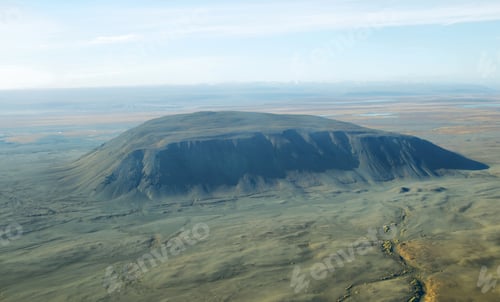 Preview: Aerial view of volcanic landscape