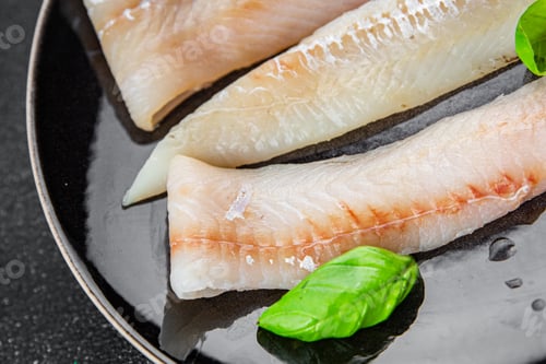 Preview: blue whiting fish fillet fresh seafood delicious healthy eating Pescetarian cooking meal food