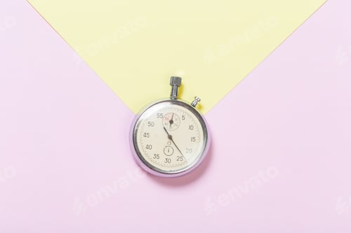 Preview: Stopwatch on Pink and Yellow Background