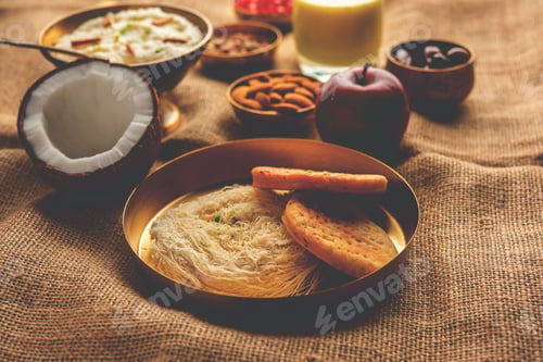 Preview: Sargi - Karwa Chauth breakfast menu before starting fasting or upwas on karva chauth, Indian food