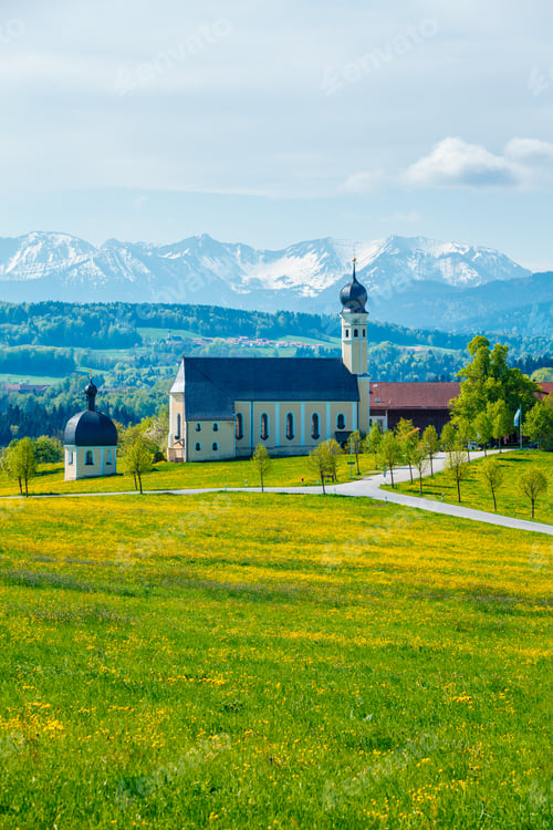 Preview: Church of Wilparting, Irschenberg, Upper Bavaria, Germany