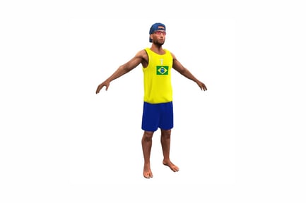 Preview: Figure with outstretched arms (tank top, shorts)