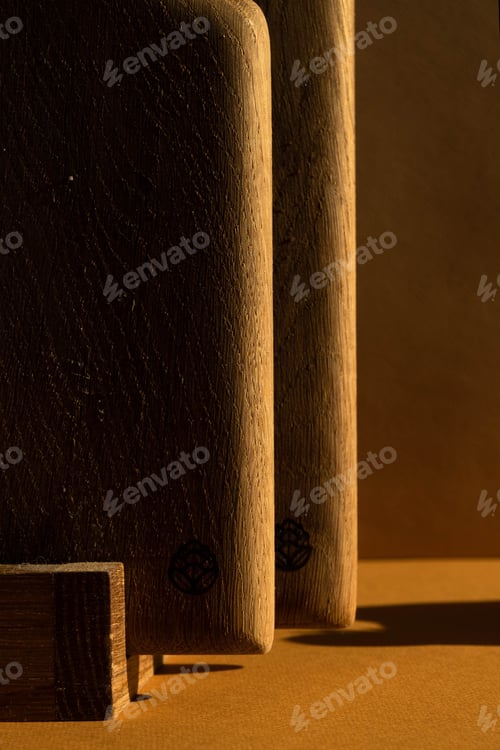 Preview: abstract background with long shadows on the wall and geometric shapes