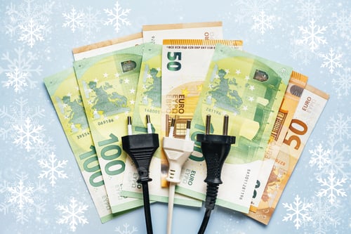 Preview: Electrical plugs lies on euro banknotes